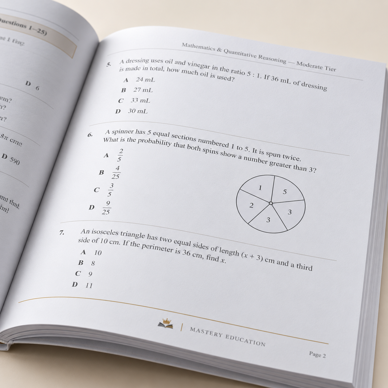 SEHS Mathematics & Quantitative Reasoning Practice — Easy Tier
