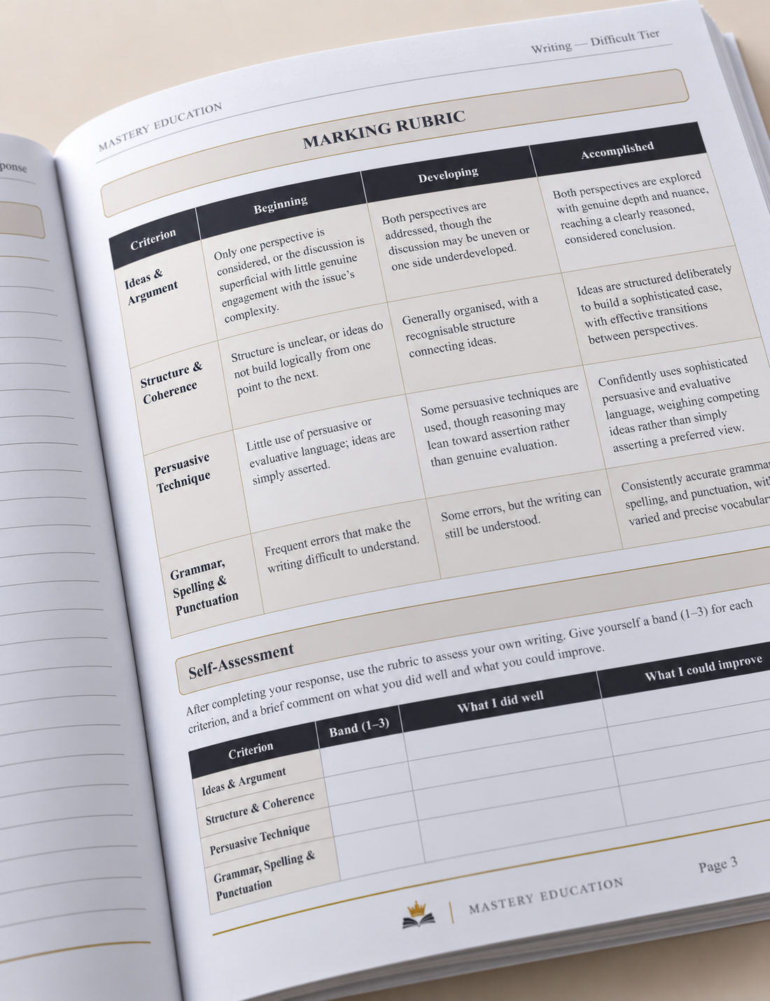 SEHS Writing Practice — Easy Tier